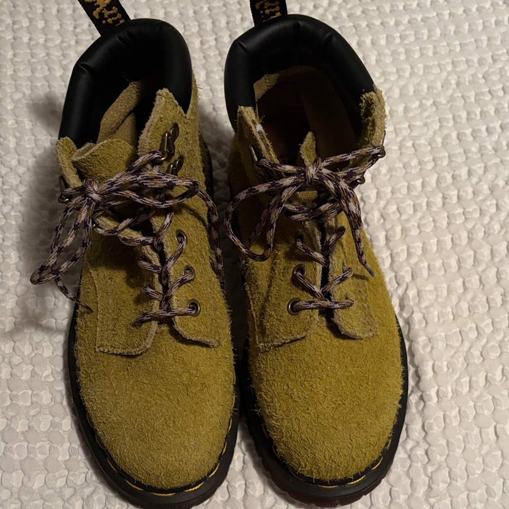 Dr. Martens Moss Green Suede Boots